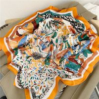 Women's Elegant Printing Polyester Printing Silk Scarf sku image 28