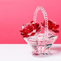 Elegant Sweet Flower Crystal Ornaments Artificial Decorations sku image 3