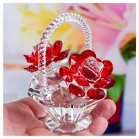 Elegant Sweet Flower Crystal Ornaments Artificial Decorations main image 2