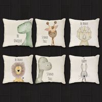 Chinoiserie Casual Vacation Animal Linen Pillow Cases main image 4