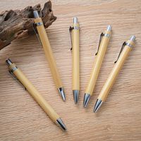 1 Piece Color Block Class Learning Daily Bamboo Wood Simple Style Ballpoint Pen main image 1