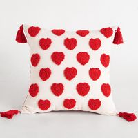 Casual Cute Heart Shape Cotton Pillow Cases sku image 2