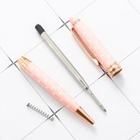 1 Piece Round Dots Color Block Class Learning Metal Cute Ballpoint Pen main image 2