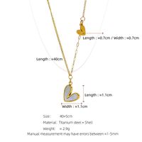 304 Stainless Steel 18K Gold Plated Sweet Commute Plating Heart Shape Shell Pendant Necklace main image 3
