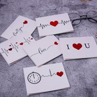 Cartoon Style Letter Heart Shape Special White Card Casual Daily Card main image 5