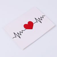 Cartoon Style Letter Heart Shape Special White Card Casual Daily Card sku image 1