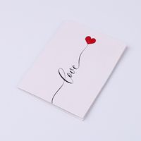 Cartoon Style Letter Heart Shape Special White Card Casual Daily Card sku image 5