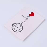 Cartoon Style Letter Heart Shape Special White Card Casual Daily Card sku image 3