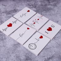Cartoon Style Letter Heart Shape Special White Card Casual Daily Card main image 4