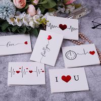 Cartoon Style Letter Heart Shape Special White Card Casual Daily Card main image 1
