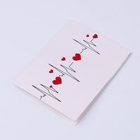 Cartoon Style Letter Heart Shape Special White Card Casual Daily Card sku image 4