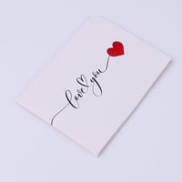 Cartoon Style Letter Heart Shape Special White Card Casual Daily Card sku image 2