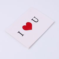 Cartoon Style Letter Heart Shape Special White Card Casual Daily Card sku image 6