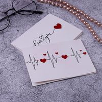 Cartoon Style Letter Heart Shape Special White Card Casual Daily Card main image 2