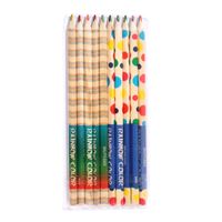 1 Set Color Block Class Learning Daily Wood Cute Pencil sku image 1