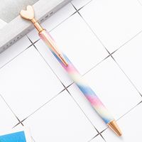 1 Piece Heart Shape Class Learning Daily Metal Cute Ballpoint Pen sku image 7