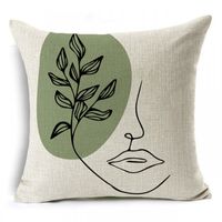 Vacation Plant Linen Pillow Cases sku image 5