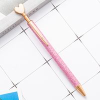 1 Piece Heart Shape Class Learning Daily Metal Cute Ballpoint Pen sku image 4