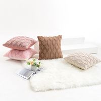 Elegant Retro Solid Color Plush Pillow Cases main image 3