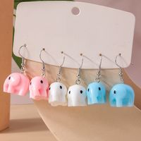 1 Pair Cute Elephant Alloy Drop Earrings main image 1