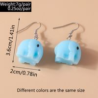 1 Pair Cute Elephant Alloy Drop Earrings main image 2