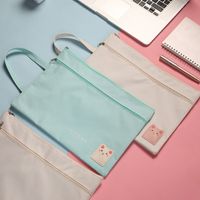 Solid Color Pp Cotton Class Learning School Cartoon Style Pastoral Solid Color Stationery Storage Bag main image 2