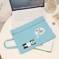Solid Color Pp Cotton Class Learning School Cartoon Style Pastoral Solid Color Stationery Storage Bag sku image 5