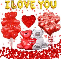 Valentine's Day Simple Style Classic Style Letter Heart Shape Emulsion Masquerade Business Carnival Balloons sku image 4