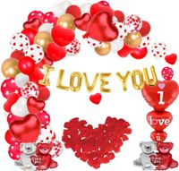 Valentine's Day Simple Style Classic Style Letter Heart Shape Emulsion Masquerade Business Carnival Balloons sku image 6