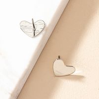 1 Pair Simple Style Heart Shape Plating Alloy Gold Plated Ear Studs main image 9