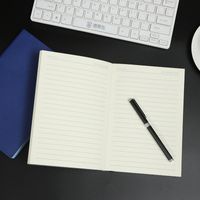 1 Piece Solid Color Learning School Imitation Leather Double Gummed Paper Business Notebook main image 2
