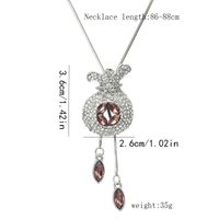 Shiny Lucky Bag Alloy Copper Inlay Glass Women's Sweater Chain Long Necklace main image 2