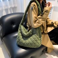 Unisex Corduroy Solid Color Vacation Sewing Thread Square Zipper Shoulder Bag sku image 4