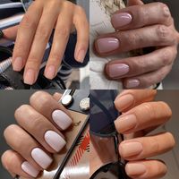 French Style Simple Style Solid Color Plastic Nail Patches 1 Set main image 1