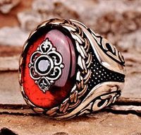 Retro Geometric Alloy Plating Inlay Artificial Gemstones Unisex Rings sku image 16