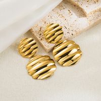1 Pair Casual Basic Geometric Plating Stainless Steel 14k Gold Plated Ear Studs main image 5
