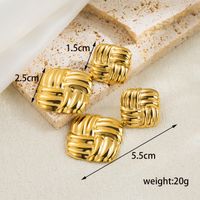 1 Pair Casual Basic Geometric Plating Stainless Steel 14k Gold Plated Ear Studs sku image 3