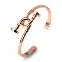 Elegant Simple Style Nail Copper Plating Gold Plated Bangle main image 4