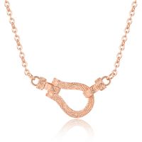 Simple Style Horseshoe Copper Plating Pendant Necklace main image 3