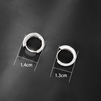 1 Pair Simple Style Geometric Solid Color Plating Alloy Artificial Gemstones Platinum Plated Hoop Earrings main image 2