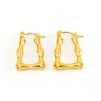 1 Paar Einfacher Stil Geometrisch Überzug Rostfreier Stahl 18 Karat Vergoldet Ohrringe sku image 4