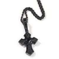 Hip-hop Cross Copper Plating Inlay Zircon Men's Pendant Necklace sku image 4
