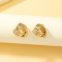 1 Paar Einfacher Stil Geometrisch Überzug Rostfreier Stahl 18 Karat Vergoldet Ohrringe sku image 7