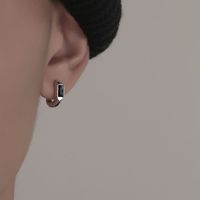 1 Pair Hip-hop Geometric Plating Copper Silver Plated Earrings main image 2