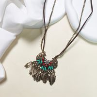 Retro Ethnic Style Geometric Alloy Plating Women's Pendant Necklace main image 5