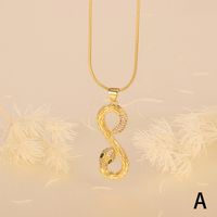 Elegant Simple Style Snake Copper Plating Inlay Zircon 18k Gold Plated Jewelry Set main image 7