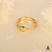 Elegant Simple Style Snake Copper Plating Inlay Zircon 18k Gold Plated Jewelry Set main image 9