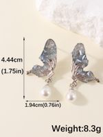 1 Pair Simple Style Star Heart Shape Bow Knot Plating Inlay Alloy Rhinestone Acrylic Gem Resin White Gold Plated Earrings sku image 14