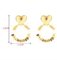 1 Pair Elegant Classic Style Streetwear Geometric Heart Shape Copper Drop Earrings main image 2