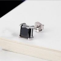 1 Piece Simple Style Geometric Plating Inlay Copper Stone Ear Studs sku image 20